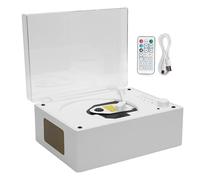 Ticfox Lecteur CD Bluetooth Portable Vintage rétro Multifonctionnel qualité sonore Claire avec télécommande Bluetooth 5 0 Lecture de clé USB Haut-parleurs stéréo intégrés pour la m (Couleur du Grain