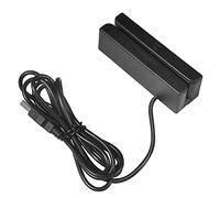 Ticfox Lecteur de Carte de Crédit, Lecteur de Bande Magnétique USB MSR580, Mini Lecteur de Cartes à Triple Pistes Magnétiques, Lecteur de Cartes de Crédit Compatible avec Les Systèmes