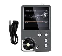 Ticfox Lecteur MP3 Bluetooth, DSD DAC Hi-Res FLAC 64 Go, lecteur de musique sans perte avec haut-parleur, écran LCD de 2,0", lecteur de musique MP3 portable, prend en charge jusqu'à 256 Go (noir)