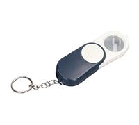 Ticfox Loupe de poche avec lumière LED, grossissement x 10, lentilles double couche, mini loupe pour lire les critiques de bijoux et apprécier les antiquités, matériau ABS