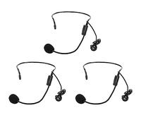 Ticfox Micro Casque Professionnel Micro à condensateur antibruit avec Son Clair pour Les conférences Discours d'enseignement ABS métal Prise 3,5 mm 3 pièces