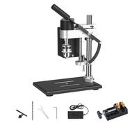 Ticfox Mini Perceuse à Colonne avec 7 Vitesses, 300W Support de Perceuse à Colonne réglable Course de perçage 50 mm Mandrin 0,6-6 mm Perceuse à colonne pour le bois, le métal, le modélisme