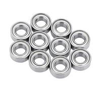 Ticfox Mini roulements à billes en acier chromé 10 pièces haute vitesse 6000 tr/min roulements résistants à l'usure pour accessoires d'imprimante 3D argent 5x10x4mm