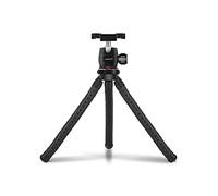 Ticfox Mini trépied flexible, perche à selfie réglable, tête sphérique rotative, dégradé, siège de montage de téléphone, trépied d'appareil photo avec 1/4" pour vlog/vidéo (noir)
