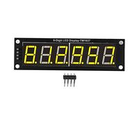 TICFOX Module d'affichage de Segment LED de Tube numérique d'affichage 0,56 Pouces 6 Chiffres 7 Segments TM1637 Tube d'affichage LED Tube de Module de contrôle d'affichage numérique avec lumière Jaune