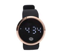 Ticfox Montre LED à écran Tactile réglable et élégante pour Couple, pour Les Loisirs, Les Sports, Les fêtes d'affaires, Bracelet en Plastique en Alliage, Affichage numérique (Ceinture Noire à Coque