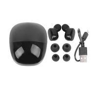 TICFOX Oreillette Bluetooth sans fil réduction du bruit légère et confortable à porter IPX4 longue durée de vie de la batterie pour le travail et la conduite professionnelle Noir 5,5 x 4,8 x 3 cm