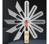 TICFOX Règle de traçage pour le travail du bois Outil de traçage multi-angles robuste en forme de T Règle d'angle mobile en acier inoxydable Jauge à queue d'aronde pour charpentier