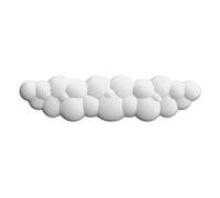 Ticfox Tapis de souris nuage repose-poignet mousse à mémoire de poignet design mignon en forme de nuage confort ergonomique pour station de vol à domicile (Blanc)