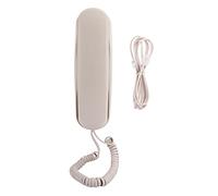 Ticfox TC990 ABS Beige Montage sur Table à Suspendre au Mur Téléphone à Double Usage pour Chambre d'hôtel Ascenseur Familial Salle de Bain Fabriqué en matériau ABS Durable et longu