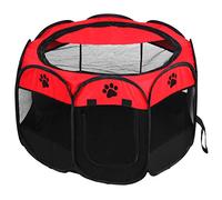Ticfox Tente portable pliable pour animal de compagnie - Cage d'exercice - Tente de jeu pour intérieur et extérieur - Tissu Oxford 600D durable - Rouge café - 68 x 45 cm (pourriture)
