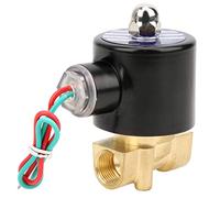 Ticfox Valve de Solénoïde électrique en Laiton, G3 / 8 Pouces Valve de Laiton Pression de L'eau Mécanique Normale Ferme Directement Agissant 2W - 040-10 (Dc24v)