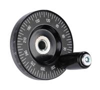 Ticfox Volant à poignée de fraisage, Roue à Main Ronde en Bakélite Noire, 1 pièce 63 mm Volant à main en bakélite solide Volant à main Accessoires pour machines pour tour et fraiseuse
