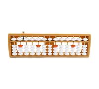 Ticha 13 chiffres 5 perles en plastique ABS pour étudiant, outil de calcul arithmétique, Soroban, perles blanches et rouges pour l'apprentissage des mathématiques