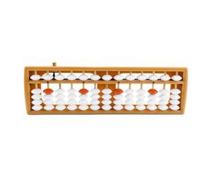 Ticha 13 chiffres 5 perles en plastique ABS pour étudiant, outil de calcul arithmétique, Soroban, perles blanches et rouges pour l'apprentissage des mathématiques
