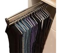 Tiche de placard d'extension extensible en extensible - Tirez la tige de placard, extensible des tiges de placard de traction extensible, avec 2 piste coulissante, réglable 30-80 cm, vêtements de