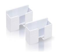 TiciKim Lot de 2 supports muraux pour téléphone portable avec adhésif 3M, chargeur et télécommande, idéal pour une utilisation dans le lit et le salon (blanc)