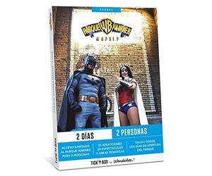 Tick&Box - Caja Regalo - 2 Días - Acceso ilimitado al Parque Warner - Para 2 Personas - 22 Atracciones - 20 Espectáculos - Regalo Original para Todos