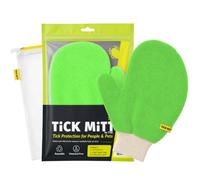 Tick Mitt Gant Anti-tiques pour Animaux et Humains - Retrait sans Effort