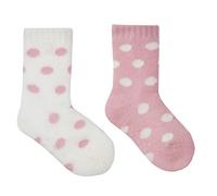 Tick Tock Bébé Filles 2 Paquet De Salon Chaussettes - Rose, Blanc, UK 3-5.5