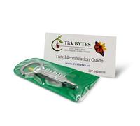 TickBYTES Kit de retrait de tiques en acier inoxydable, pince à épiler à pointe fine avec loupe et carte d'identité, outil de retrait de tiques sûr, essentiel d'extérieur portable pour les personnes