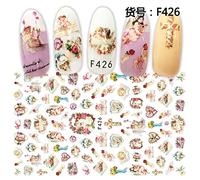 Tickers Ongles Autocollants Carton 3D Soutenu Jésus Motif Nail Art Decal Vierge Marie Nail Decal,Couleur-7