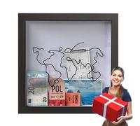 Ticket Shadow Box - Boîtes À Souvenirs en Bois avec Fente sur Le Dessus | Vitrine Élégante avec Cadre Souvenir DIY | Ticket Shadows - Billets De Concerts De Voyages De Films, D'événements Sportif