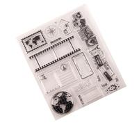 Ticket Stub Clear Stamps Tampons en silicone transparent avec cadre pour album photo, cartes de Noël, scrapbooking, étiquettes cadeaux