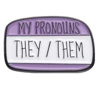 Ticket Ticket Épinglette en émail Collection Phrases Revers Insigne Bijoux amusants, Klein, Métal non précieux