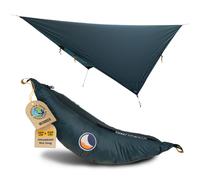 Ticket to the Moon Bâche de Hamac Moon Tarp - Vert Foncé | Protection Tout-Temps de Haute Qualité, 3,5m de Long, Polyvalente, Artisanale, Légère et Facile à Monter | Original Depuis 1996