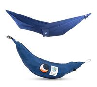 Ticket to the Moon Fair Trade & Artisanal Compact-Hamac Bleu Roi pour Voyages, Camping, Jardin, Maison, 3.2 * 1.55m, 480g, Durable Nylon en Soie De Parachute, Installation < 1min