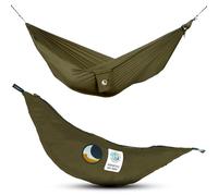 Ticket to the Moon Fair Trade & Artisanal Compact-Hamac Vert Militaire pour Voyages, Camping, Jardin, Maison, 3.2 * 1.55m, 480g, Durable Nylon en Soie De Parachute, Installation < 1min