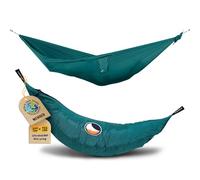 Ticket to the Moon Hamac Parachute Compact - Vert émeraude | Hamac extérieur 320 x 155 cm & Seulement 500 g - hamac léger en Nylon, Montage Facile Original Depuis 1996