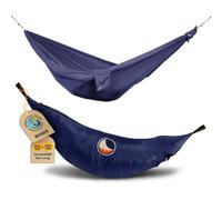 Ticket to the Moon Hamac Parachute King Size - Bleu Marine | Hamac extérieur 320 x 230 cm & Seulement 700 g - hamac léger en Nylon, Montage Facile Original Depuis 1996