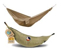 Ticket to the Moon Hamac Parachute King Size - Marron | Hamac extérieur 320 x 230 cm & Seulement 700 g - hamac léger en Nylon, Montage Facile Original Depuis 1996