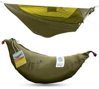 Ticket to the Moon Hamac Parachute Pro - Vert armée | Hamac extérieur 325 x 170 cm avec moustiquaire intégrée, mousquetons et Ridgeline pour Un Montage Rapide | Original Depuis 1996