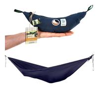 Hamac Ultra-Léger Bleu Marine | Nylon Parachute 320 x 140 cm, 228 g - avec Mousquetons 6 KN et Montage Facile | Ticket to the Moon Depuis 1996