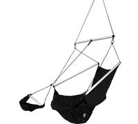 Ticket to the moon Moon Chair Chaise suspendue en soie de parachute unie noire Chaise suspendue