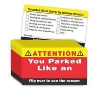 Tickets de stationnement amusants - Mauvaises cartes de stationnement pour une utilisation sur le pare-brise avec vous garé comme un message | Lot de 100 cartes humoristiques idéales pour les amis