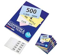 Tickets de vestiaire numérotés de 1 à 500 couleurs assorties perforations de haute qualité faciles à déchirer (Bleu)