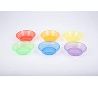 TickiT 73117 Bols de tri de Couleurs translucides, Rouge, Orange, Jaune, Vert, Bleu, Violet, H 4.5cm x 14.5cm Diameter