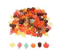 tickit Compteurs de Feuilles et de graines de Couleur translucide - 120 compteurs de Nature automnale, 6 Formes en 5 Couleurs pour Compter, Trier, Faire des Motifs et Apprendre Les mathématiques