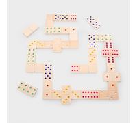 tickit Dominos surdimensionnés en bois avec pierres précieuses - Jouet éducatif certifié FSC® pour mathématiques - Grand ensemble de domino sensoriel pour jeu d'apprentissage intérieur et extérieur