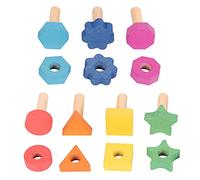 TickiT Boulons et écrous 74001 en bois arc-en-ciel Pack de 7