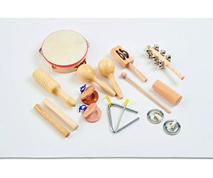 tickit Ensemble de Percussion en Bois, 10 Instruments | 10 instruments pour découvrir musique, sons et rythme avec les petites mains.