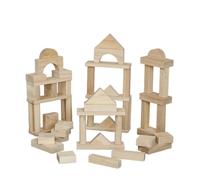 tickit Jumbo Wooden Block Set, 54 Blocs en hévéa | Jeu de construction dès 12 mois pour développer créativité et résolution de problèmes.