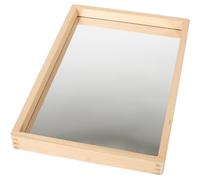 TickiT Petit Plateau Miroir en Bois - Plateau réfléchissant Taille Enfant pour Jeu sensoriel, Apprentissage imaginatif et développement de la Parole, Cadre en Bois Durable