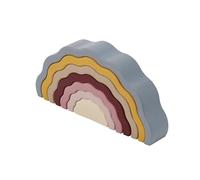 tickit SiliSoft - 7 pièces Wobble Earthy empilables Arc-en-Ciel pour Jeu créatif et développement sensoriel, Terre