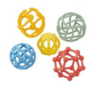 tickit SiliSoft Flexi Balls - 5 balles sensorielles Souples et Flexibles de Style Cage pour Exploration Tactile, Jeu créatif et calmant, Arc-en-Ciel