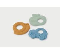 tickit Silisoft Lot de 3 jouets de dentition sensoriels texturés en silicone de qualité alimentaire pour bébé - Apaisant, rafraîchissant et créatif dès la naissance, neutre